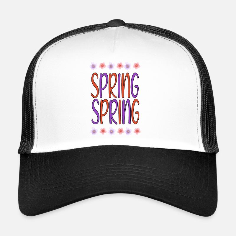 Frühlingsworte mit Blumen Trucker Cap