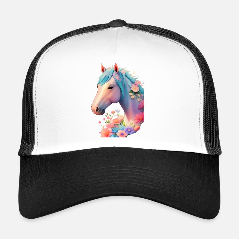 Cheval fleur Casquette trucker 