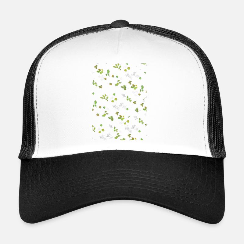 Autumn Leaves Summer Leaves Pattern - Trucker Cap - white/black
