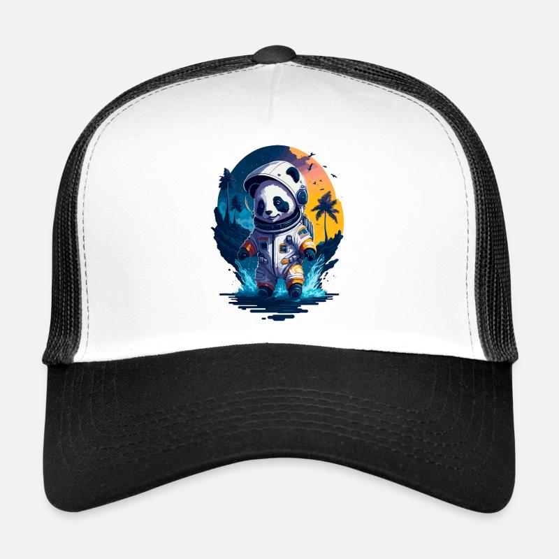 Cute Panda Astronaut Trucker Cap