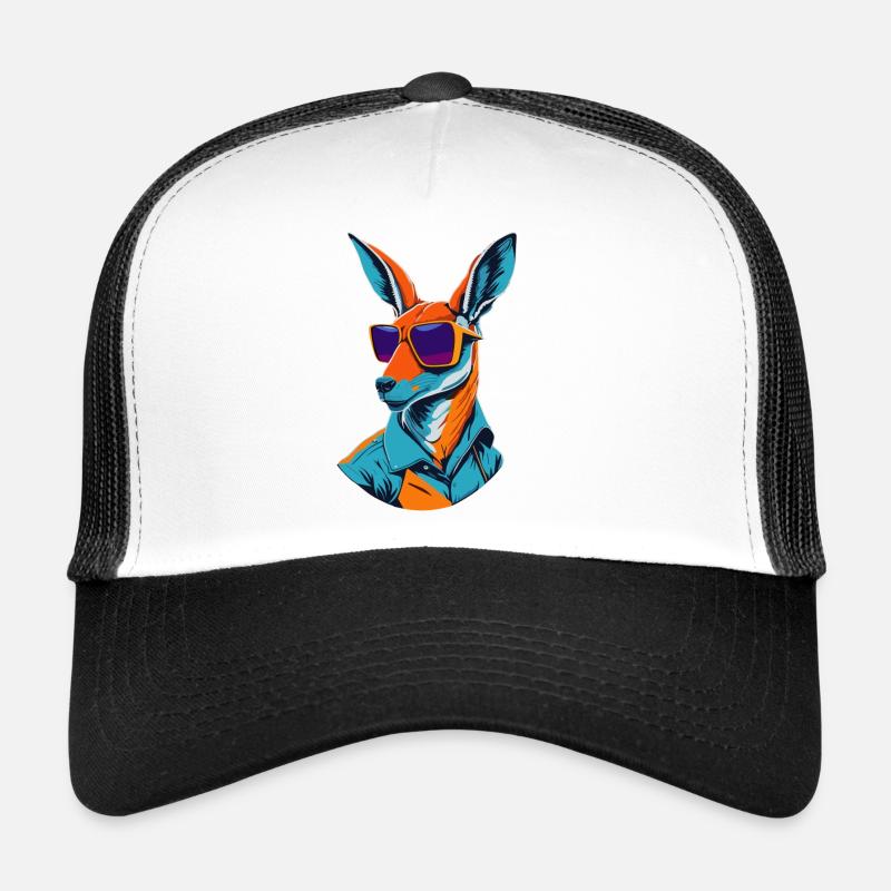 Strahlendes Roo-Revival - Trucker Cap - Weiß/Schwarz