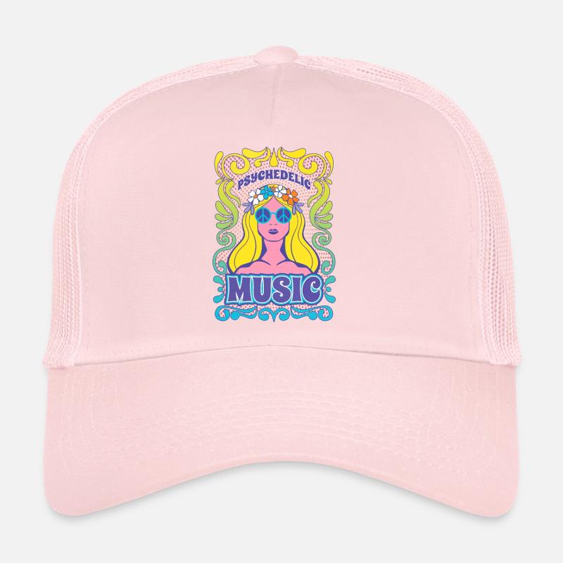 Graphique de musique hippie Casquette trucker 
