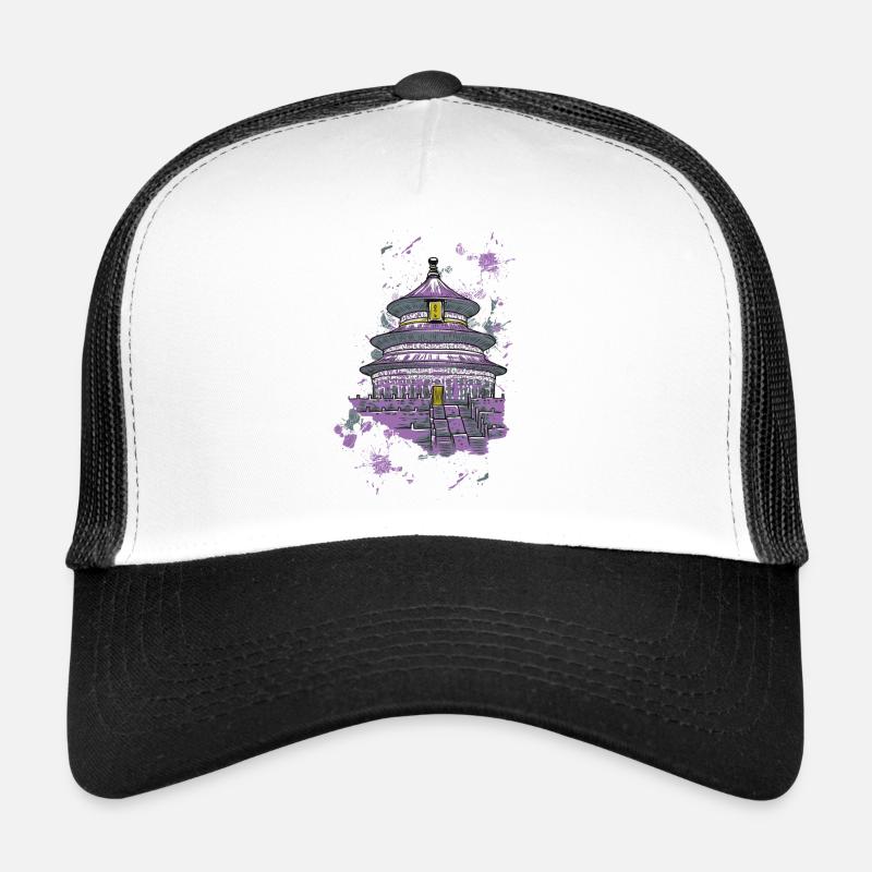 Japan China Asiatisch Tempel Samurai Geschenk Trucker Cap