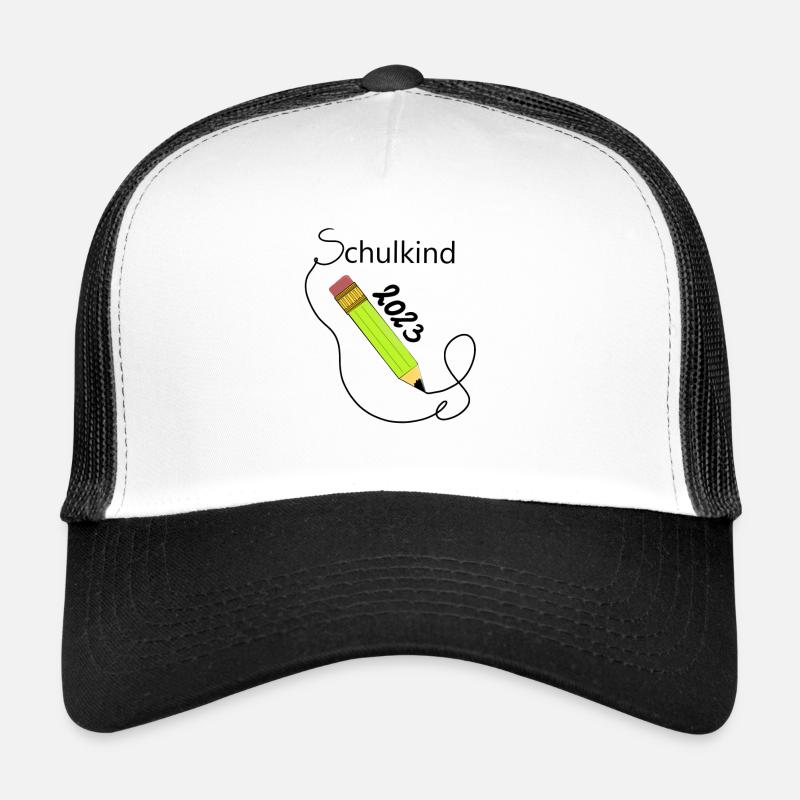 schule - Trucker Cap - Weiß/Schwarz