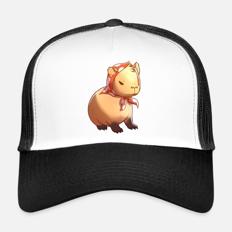 Babbushkapybara Babushka Capybara Trucker Cap