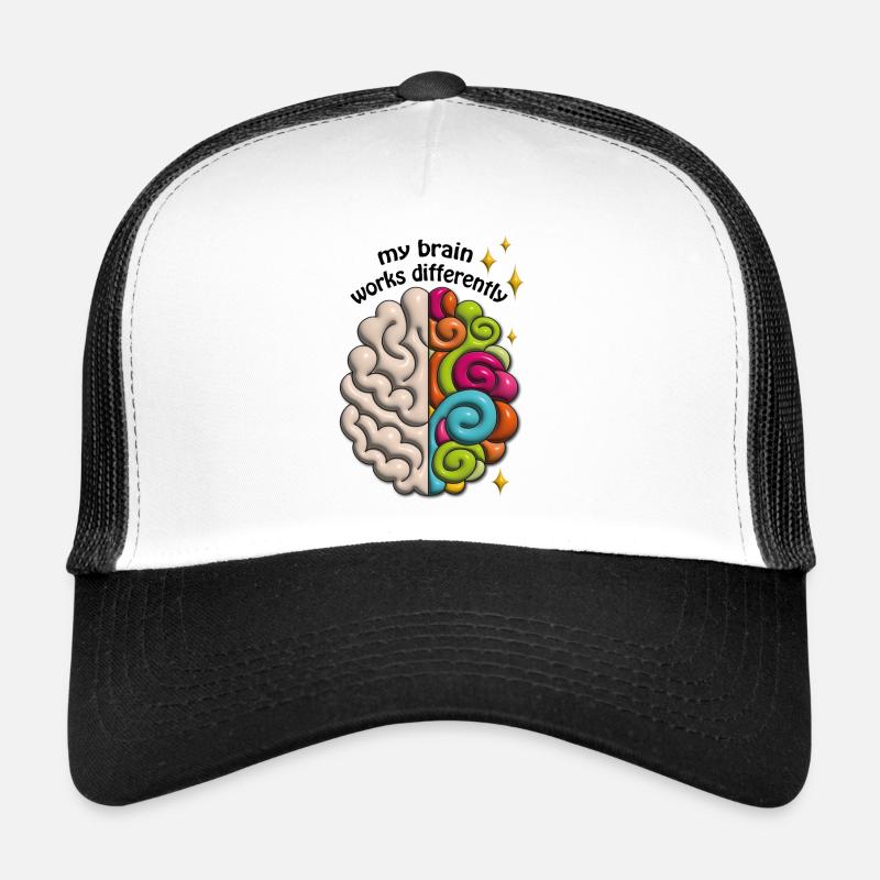 My brain works differently - Trucker Cap - Weiß/Schwarz