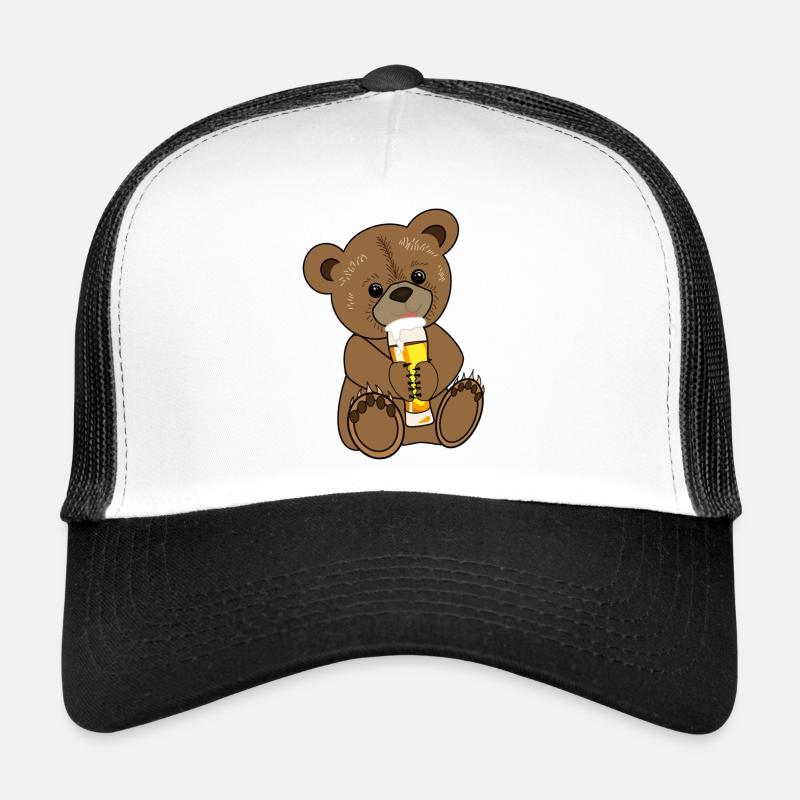 Teddybär mit Bier Trucker Cap