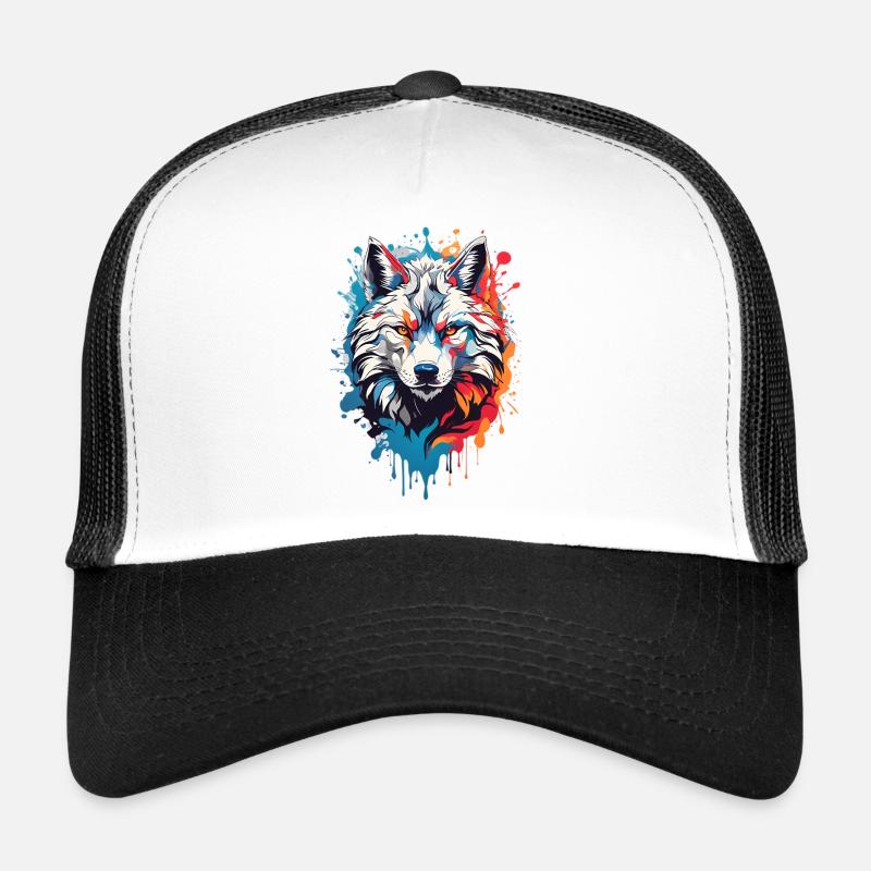 Coole Wolf - Trucker Cap - Weiß/Schwarz