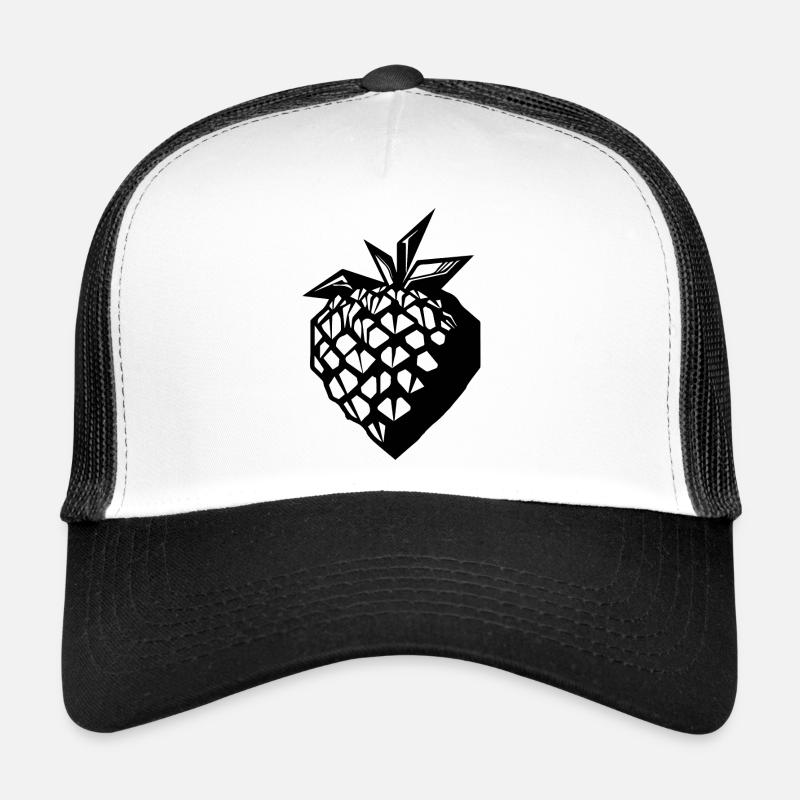Strawberry Fruit Fruit - Trucker Cap - white/black