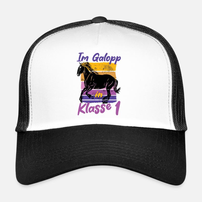 Im Galopp in Klasse 1 - Einschulung - Pferd Reiter Trucker Cap