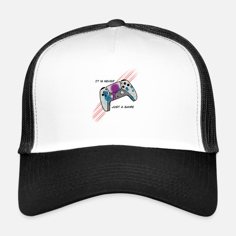 Gamer - Trucker Cap - Weiß/Schwarz