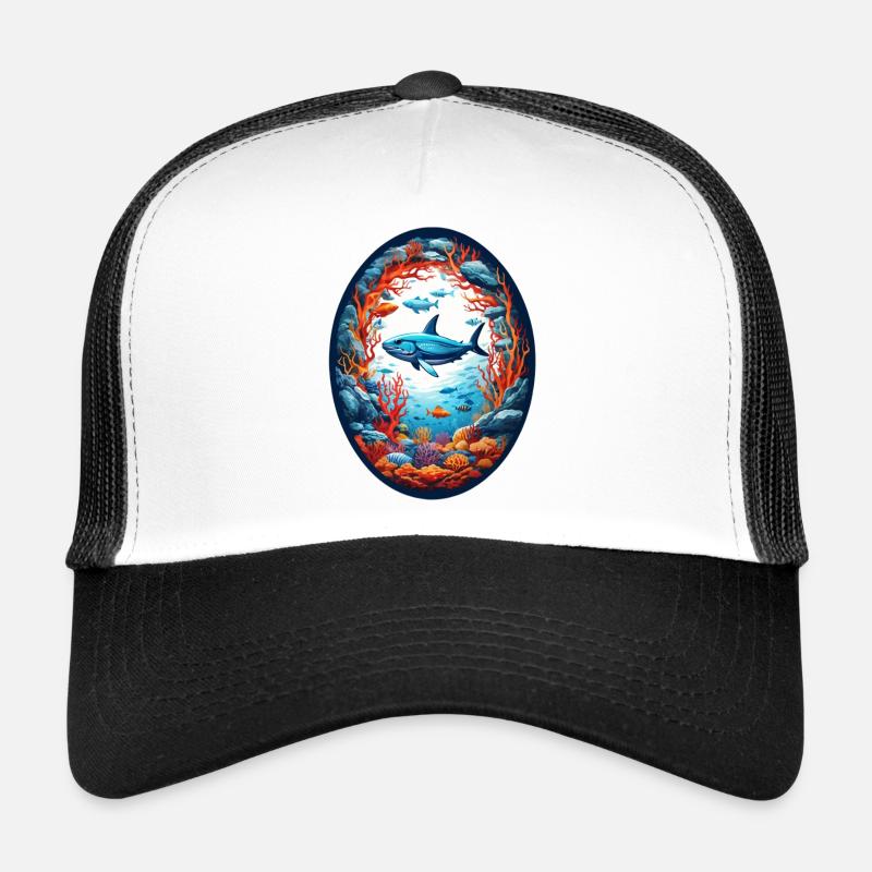 Marine Animals-Fish Trucker Cap