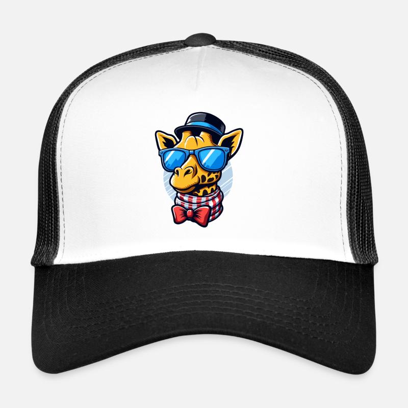 Coole Giraffe - Trucker Cap - Weiß/Schwarz