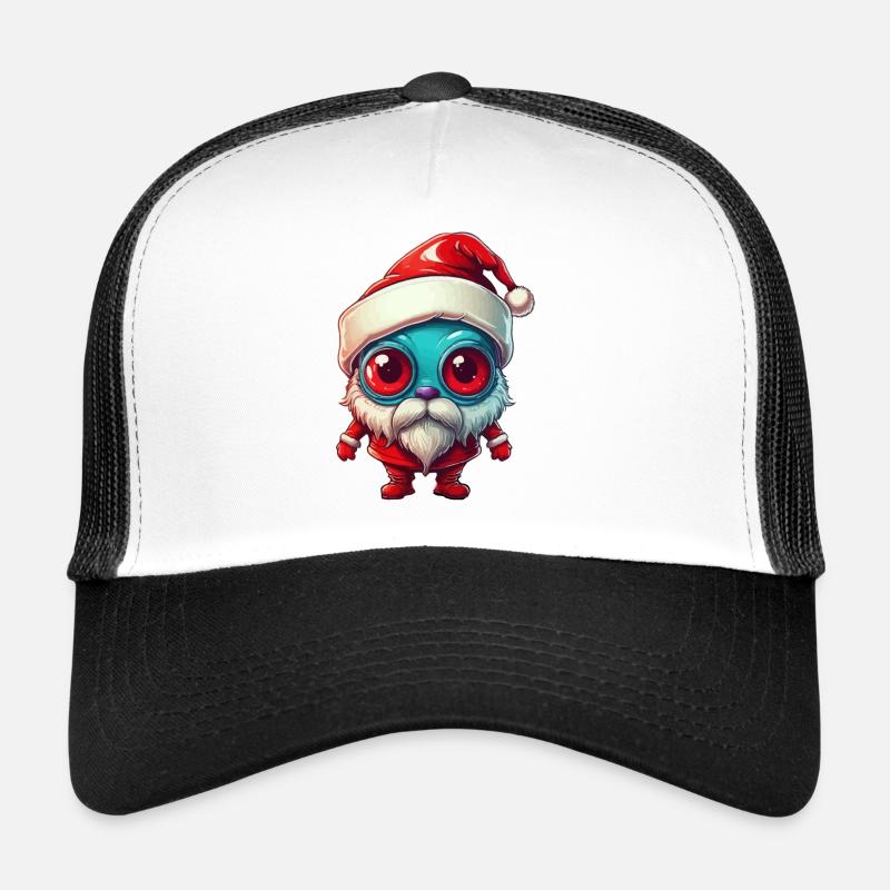 Christmas Blue Alien - Trucker Cap - white/black