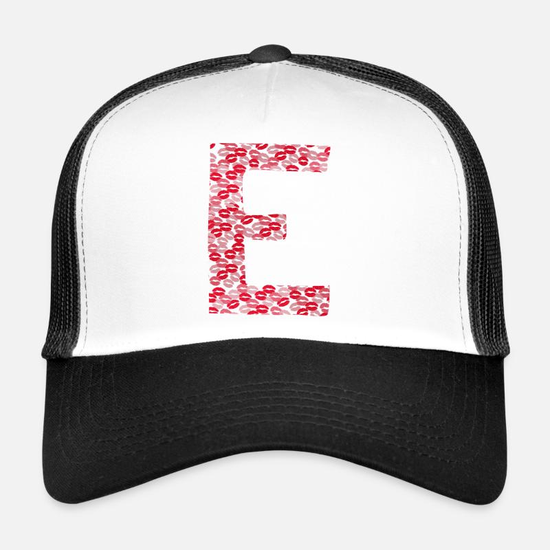 Buchstabe E - T-Shirt-Küsse Trucker Cap