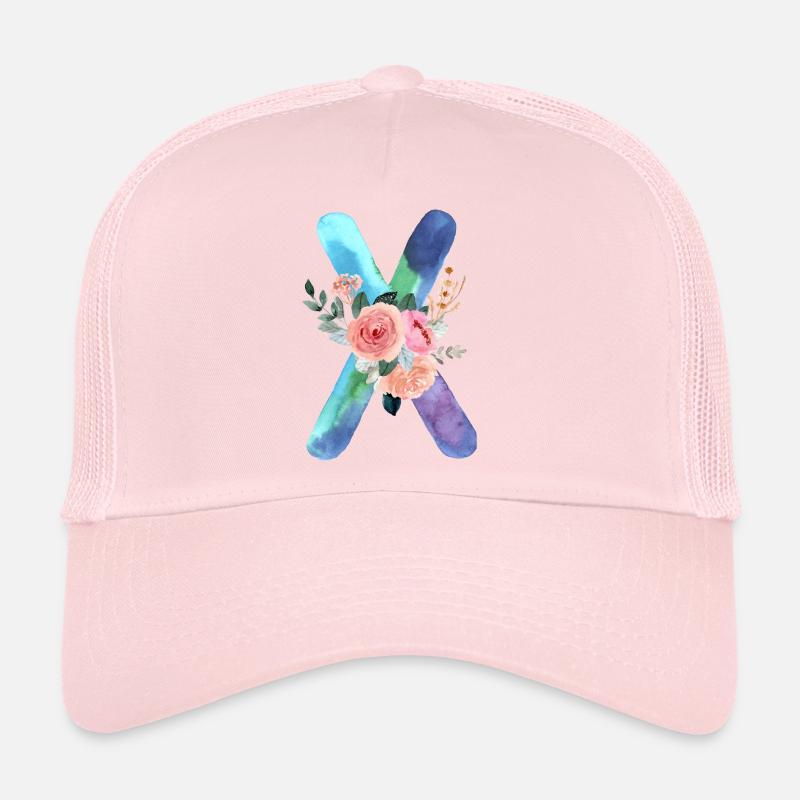 Buchstabe x Aquarell Trucker Cap