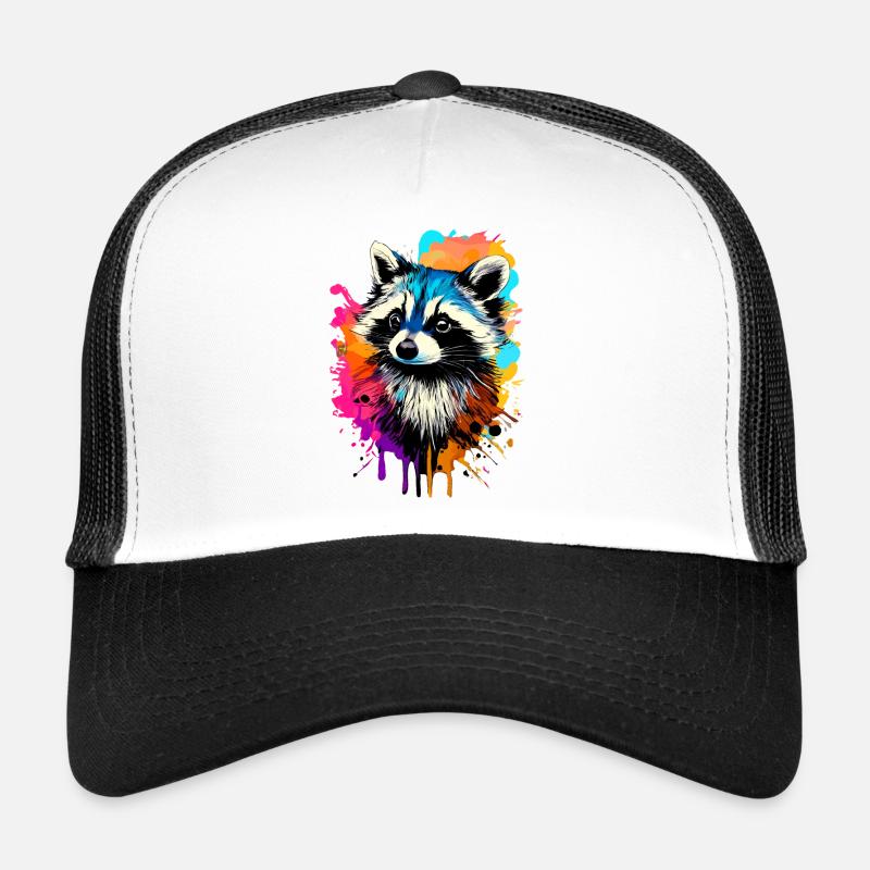 Waschbär Farbenfroh - Waschbär Raccoon Trucker Cap