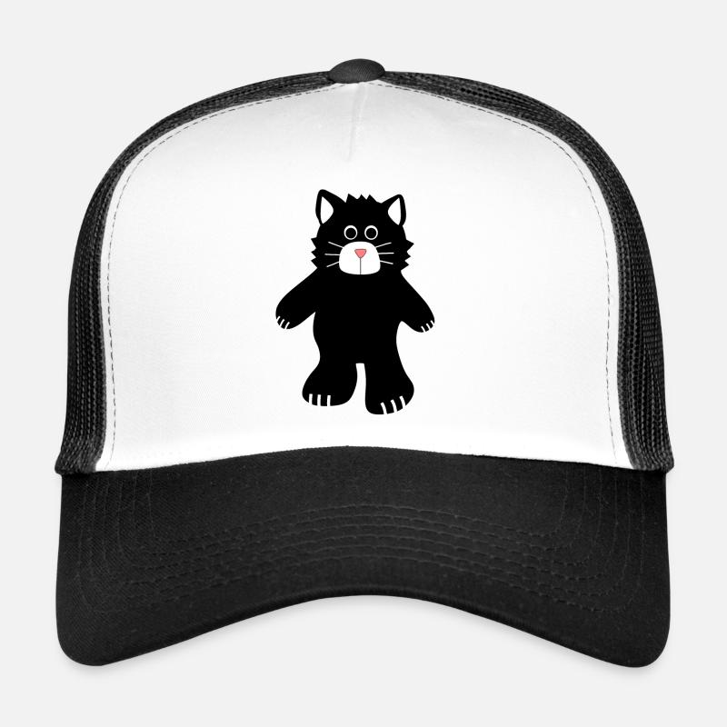 chat noir - Trucker Cap - Weiß/Schwarz
