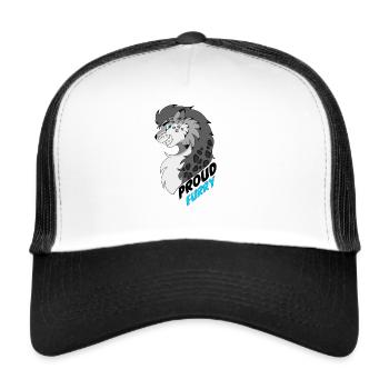 Stolzer Pelz - Trucker Cap - Weiß/Schwarz - Vorne
