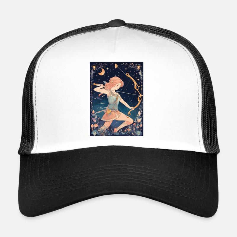 Sternzeichen Schütze - Trucker Cap - Weiß/Schwarz