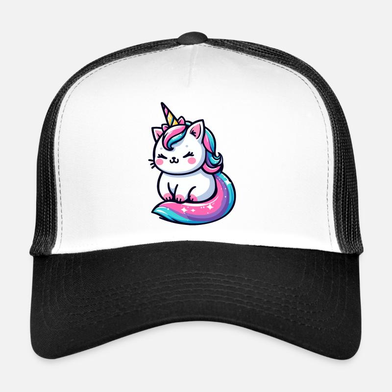 Mignon petit chat licorne Casquette trucker 