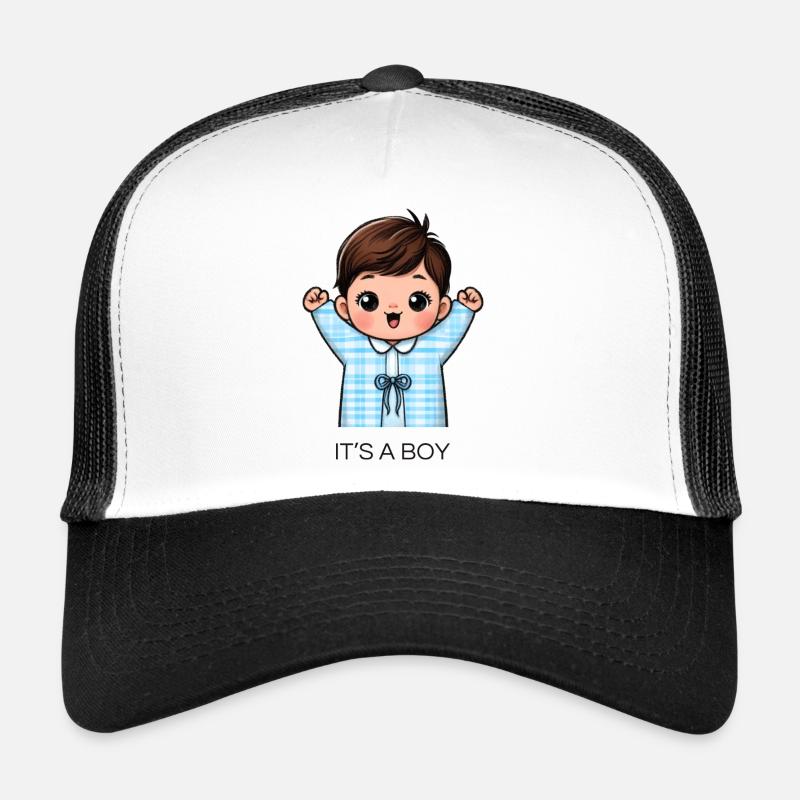 IT S A BOY - Trucker Cap - Weiß/Schwarz