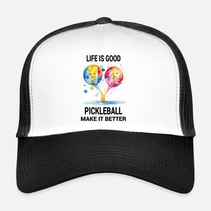 La vie est belle. Le pickleball l’améliore Casquette trucker 