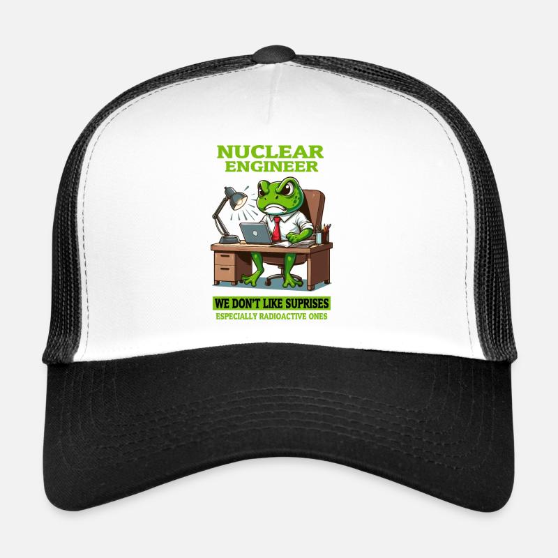 Future Nuclear Engineer Quote and Atomic Science - Trucker Cap - white/black