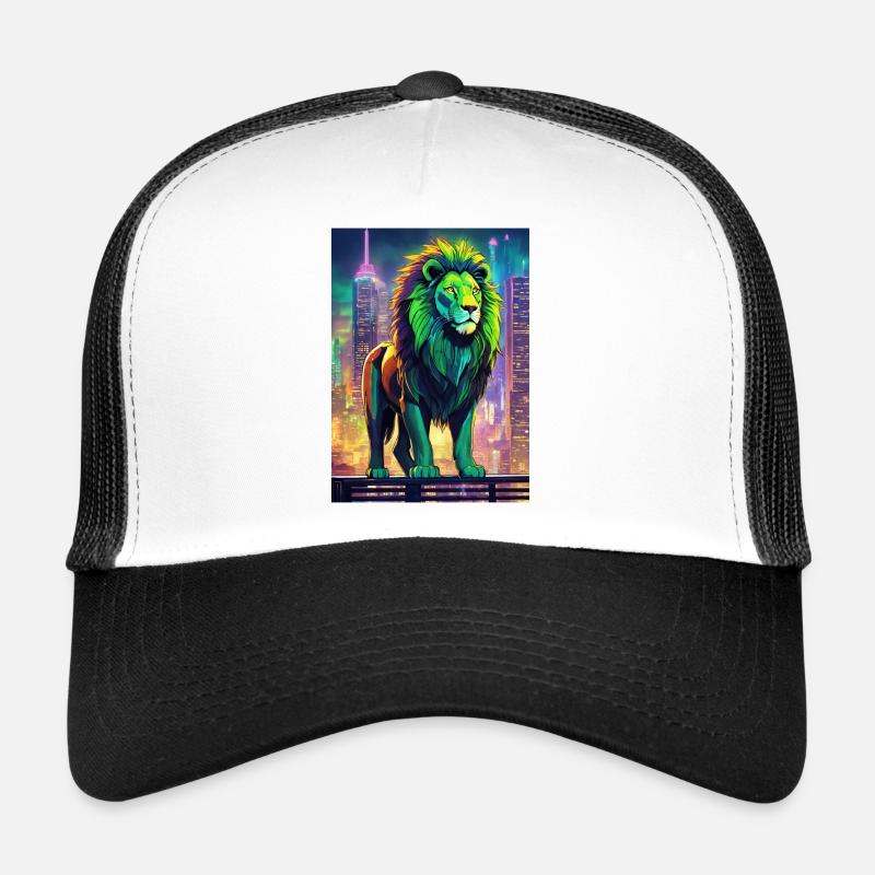 Léo Numérique - Casquette trucker  - blanc/noir
