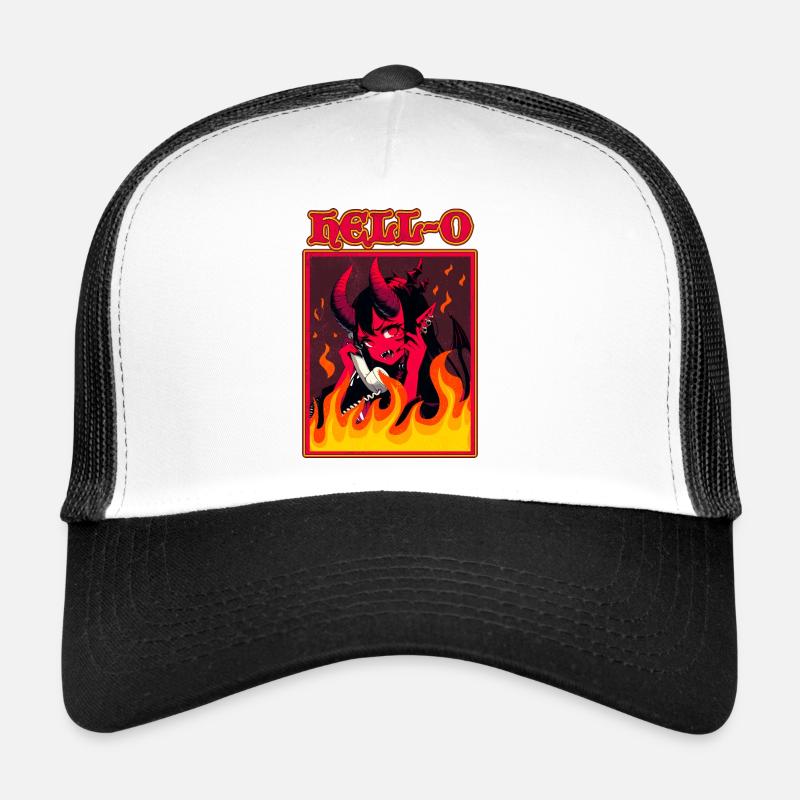 Hell-o Womens Hello I Am An Extrovert Funny - Trucker Cap - white/black
