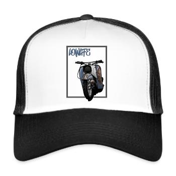 Schwalbe Tuning (blau / Rost) // Illustration - Trucker Cap - Weiß/Schwarz - Vorne