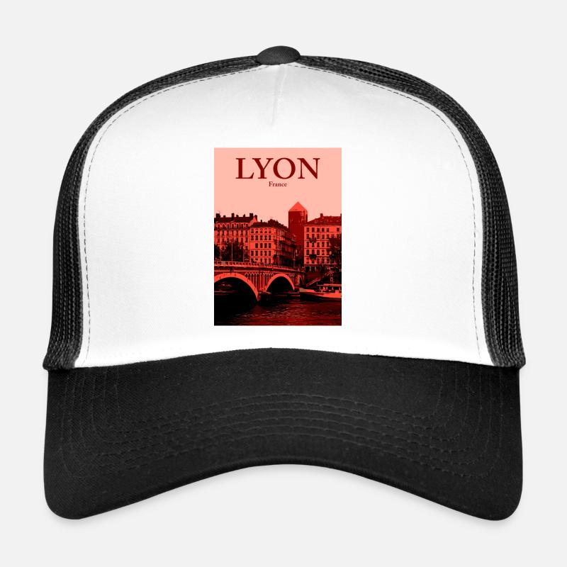 Skyline de la ville de Lyon Casquette trucker 