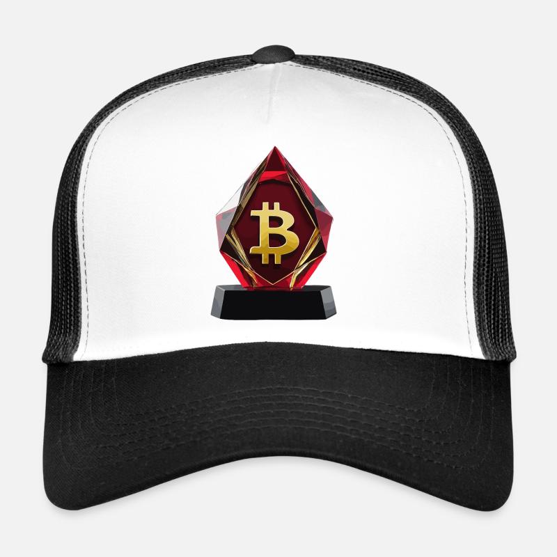 Conception de logo Bitcoin Crystal Casquette trucker 