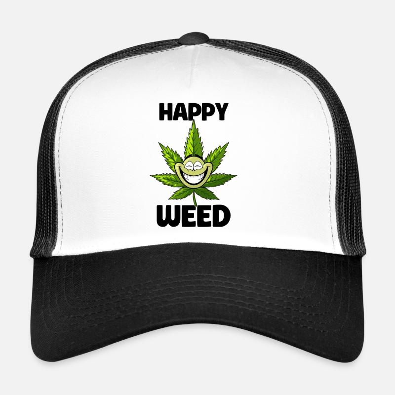 Happy Weed - Conception de chanvre Casquette trucker 