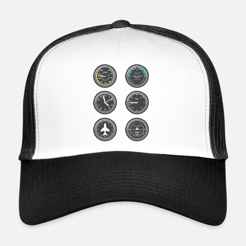 Airplane Flight Instruments Trucker Cap