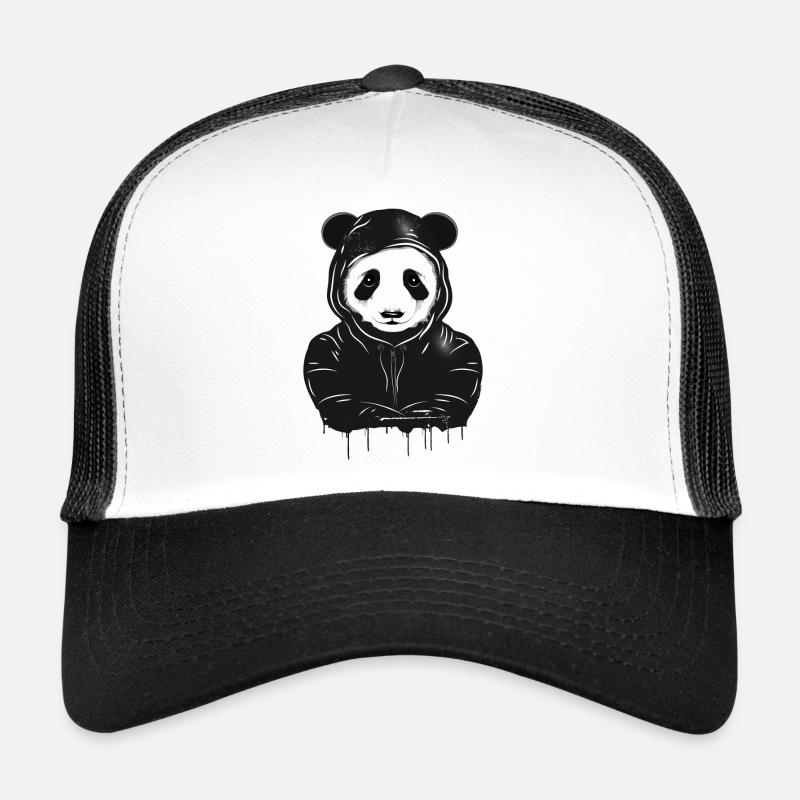 drôle de tête d’ours panda avec capuche à capuche Casquette trucker 