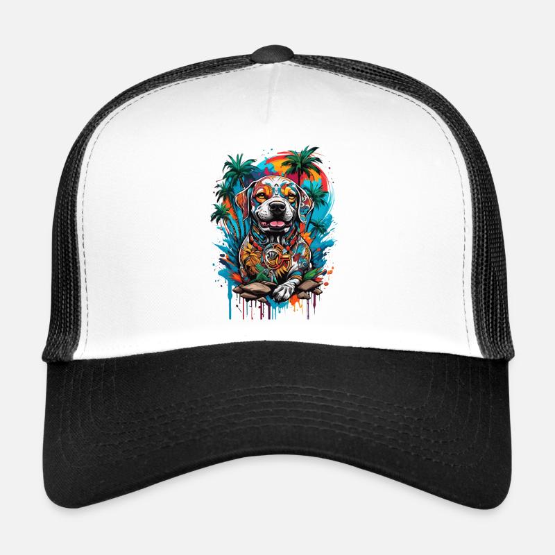 Tattoo / Tier / Kunst / cool / Comic / Hund Trucker Cap