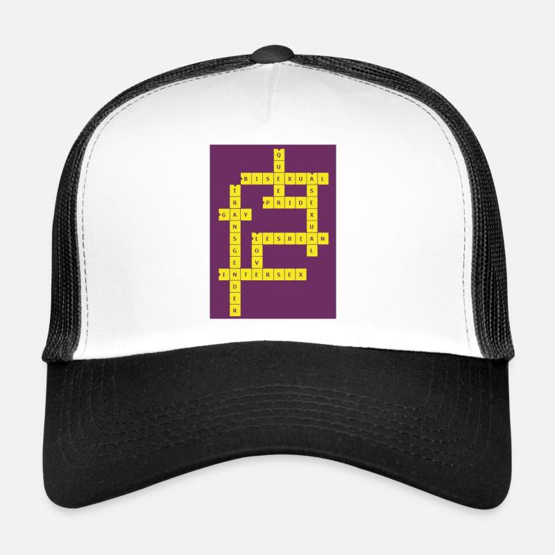 Kreuzworträtsel Divers - Trucker Cap - Weiß/Schwarz