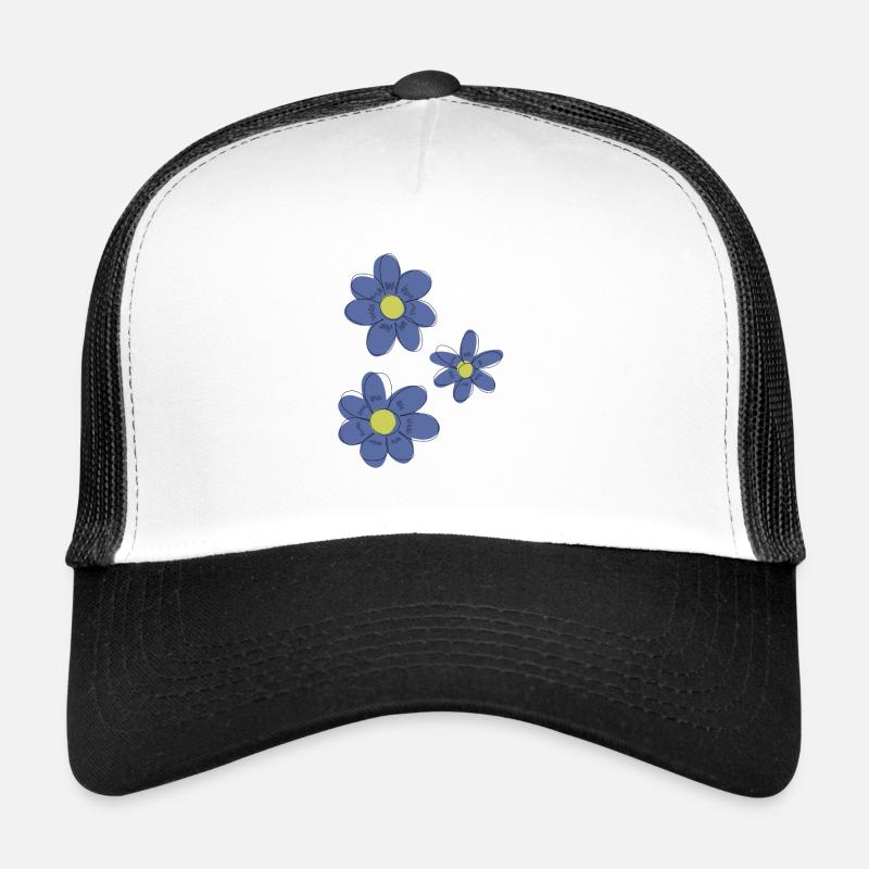 Blaue Blumen Trucker Cap