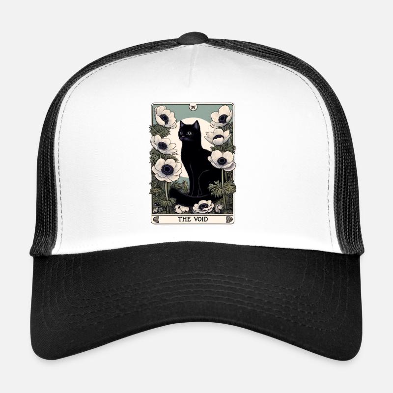 The Void Black Cat Tarot Card Trucker Cap