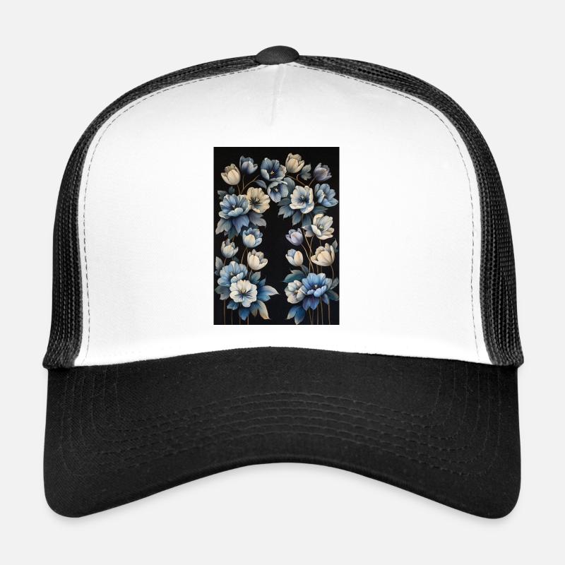 Affiche Fleurs Bleues 5 Casquette trucker 