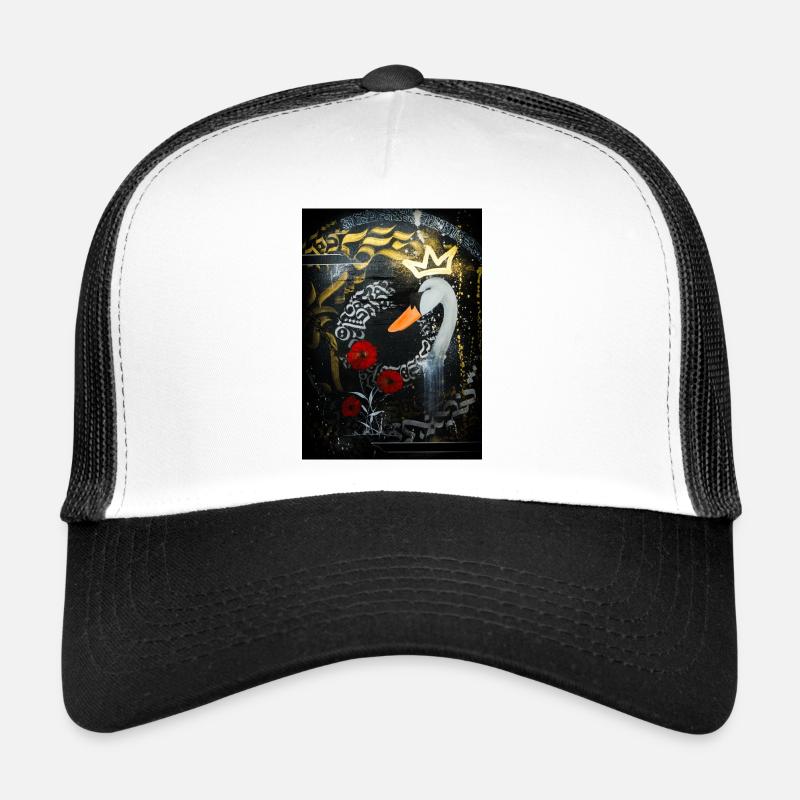 Schwanenrausch - Trucker Cap - Weiß/Schwarz