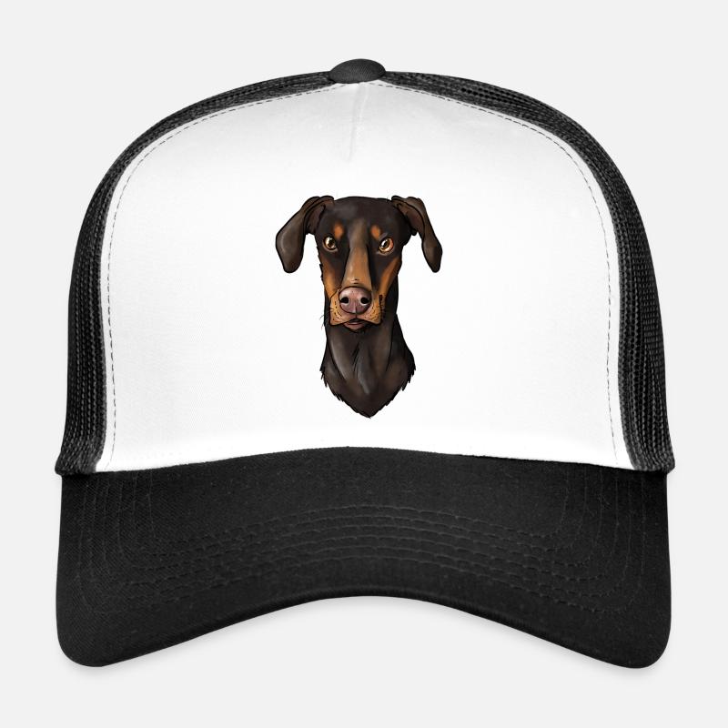 Dobermann - Trucker Cap - Weiß/Schwarz