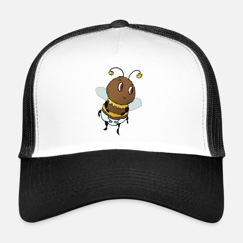 Baby-Hummel mit Windel - Trucker Cap - Weiß/Schwarz