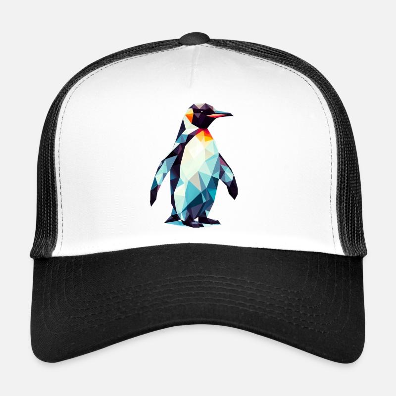 Polygonaler Pinguin Trucker Cap