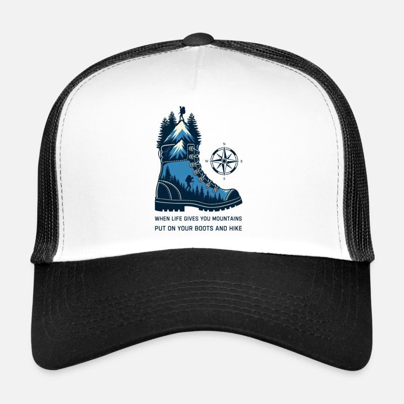Botte de montagne avec boussole Casquette trucker 