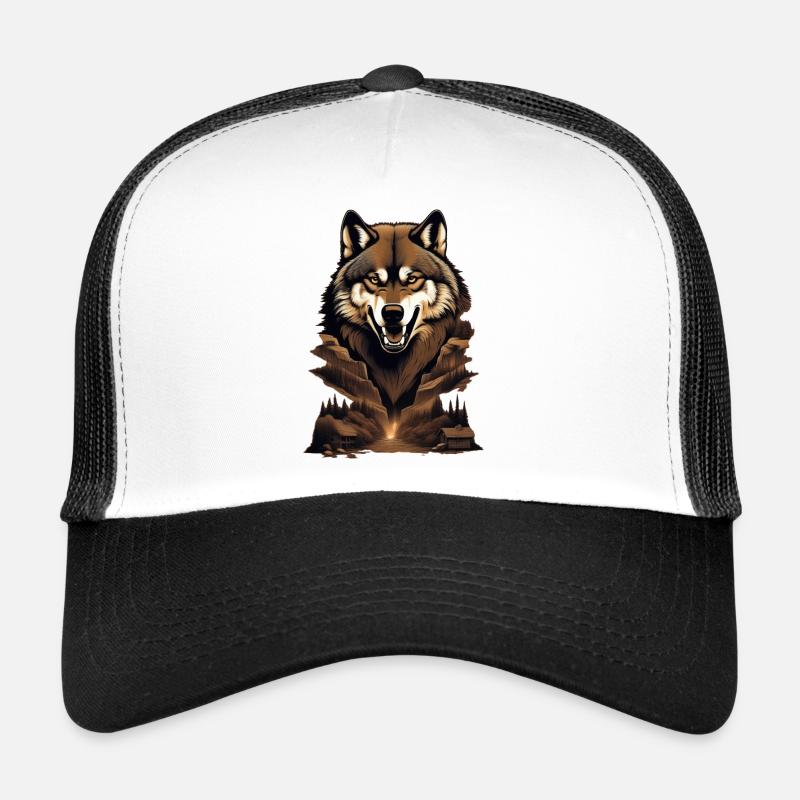 WolfMountain - Trucker Cap - white/black
