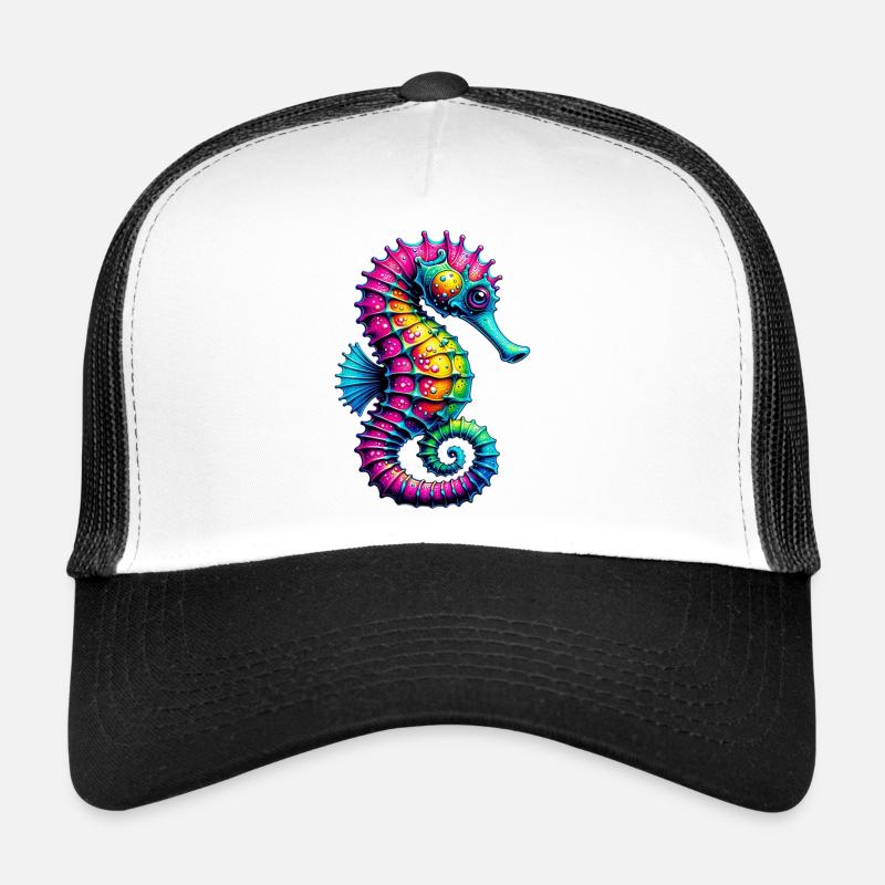 Seahorse - Trucker Cap - white/black