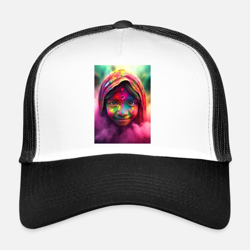 Célébrations de Holi en Inde Casquette trucker 