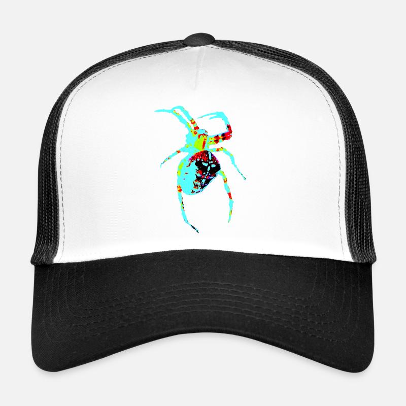 Araignée aux couleurs néon Casquette trucker 